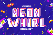 Neon Whirl - Colorful Font