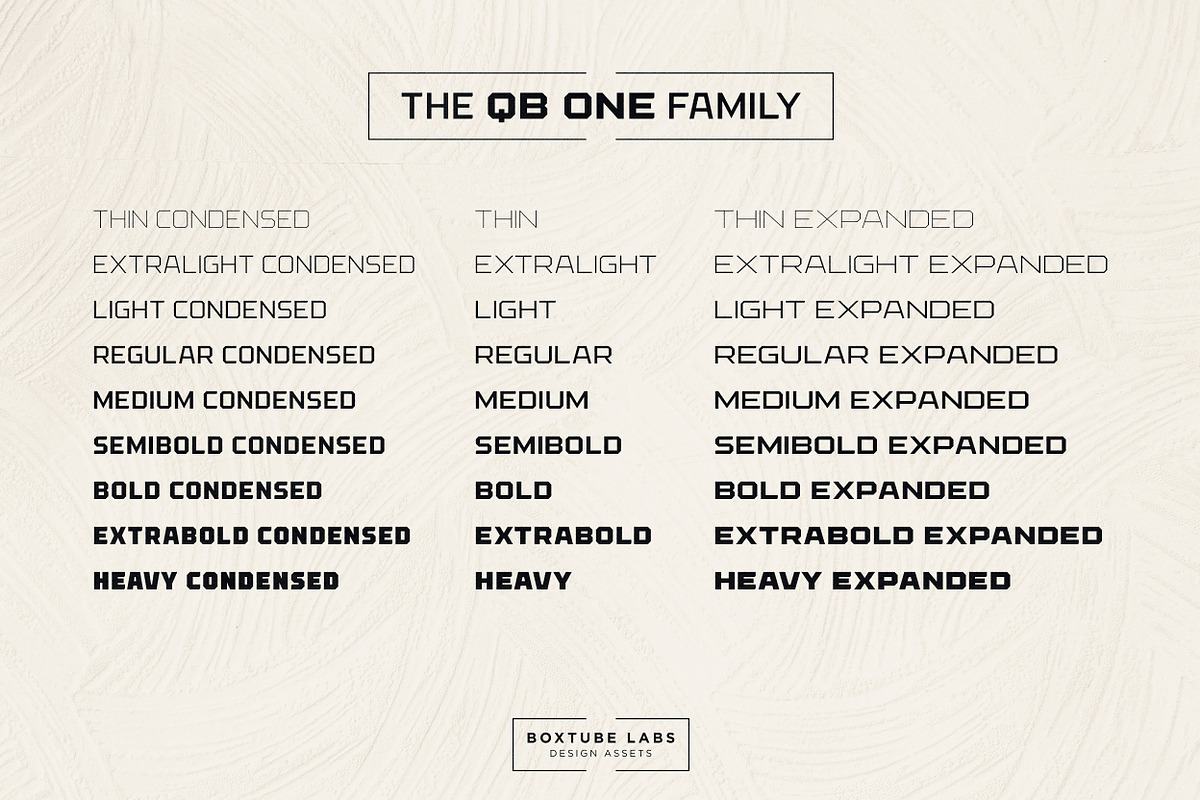 QB One - Variable Display Font, a Sans Serif Font by BoxTube Labs (Photo 3 of 6)