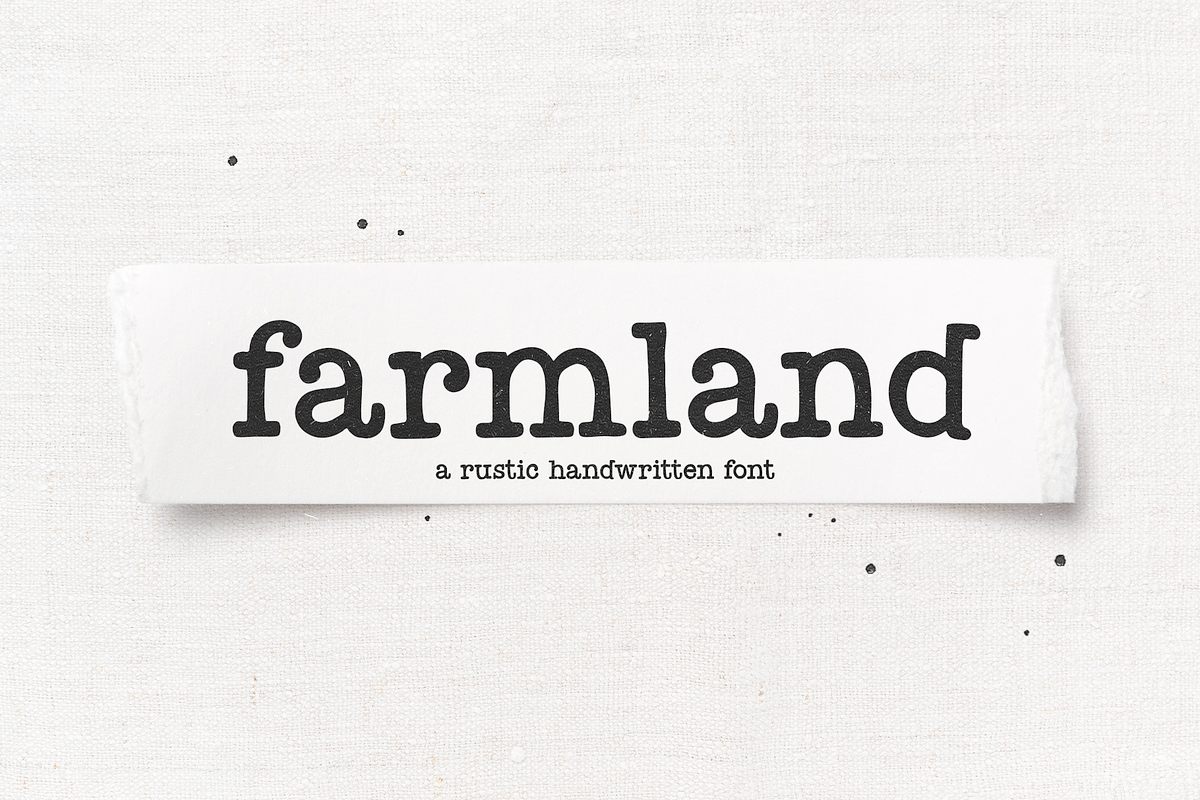 Farmland | Rustic Typewriter Font, a Serif Font by KA Designs (Photo 1 of 11)