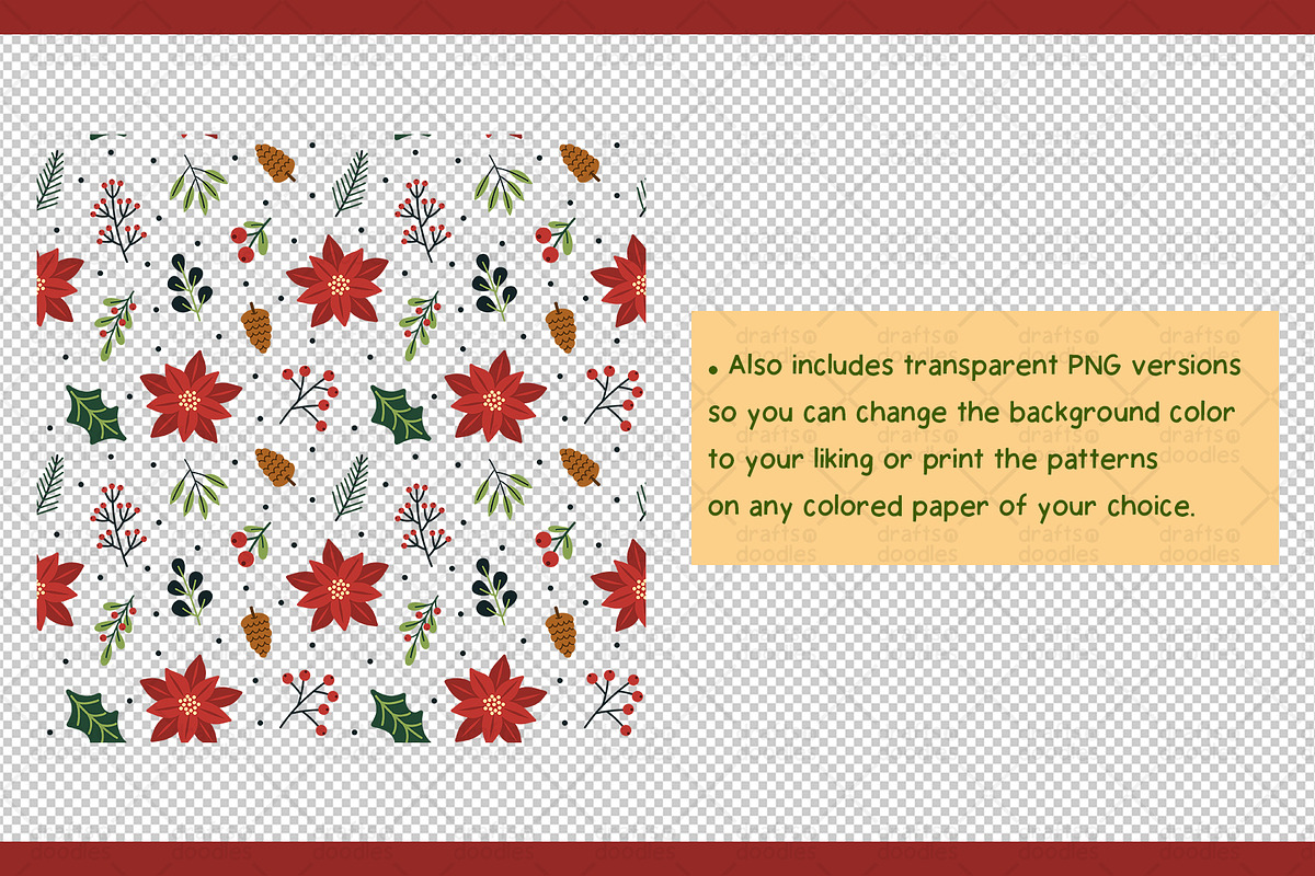Christmas Foliage Graphic Set, a Pattern Graphic by Drafts n Doodles (Photo 6 of 6)