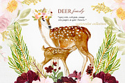 Autumn Watercolor Flowers. Deer, an Animal Illustration by LABFcreations (Thumbnail 4 of 12)