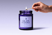 Glass Candle Mockup with Match, a Household Mockup by Design Squad (Thumbnail 2 of 4)