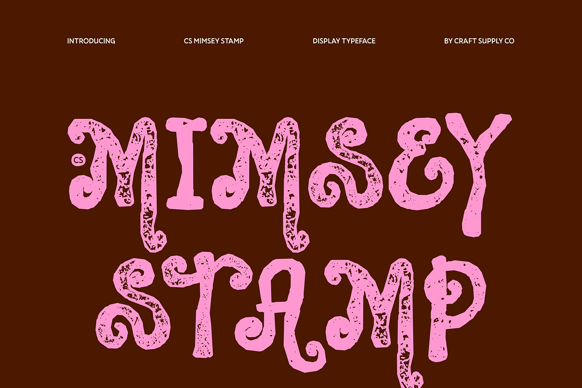 CS Mimsey Stamp, a Handwritten Font by Craft Supply Co. (Photo 1 of 8)