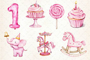 Pink Kids Birthday Clipart, an Illustration by Dream Creation (Thumbnail 5 of 5)