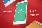 Mockup Iphone 6 Flying Scene (NEW), an Android Mockup by Pizza Pixel (Thumbnail 2 of 5)