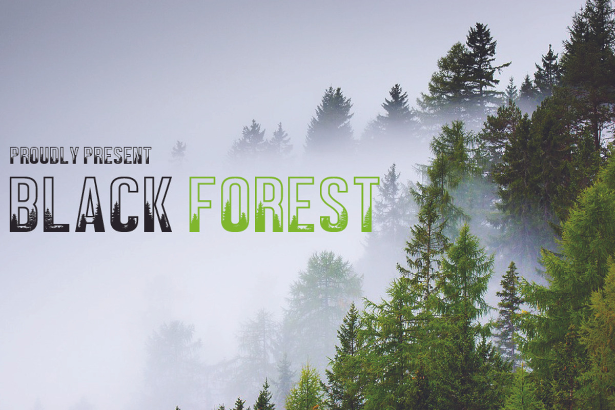 BLACK FOREST, a Font by da_only_aan (Photo 1 of 3)