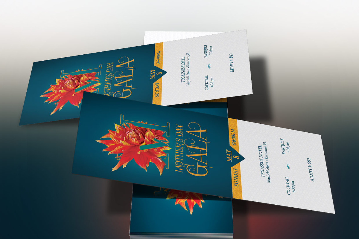 Mothers Day Banquet Ticket Template, a Templates & Theme by Godserv Designs (Photo 3 of 3)