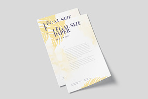 US Legal Size Paper Mockups