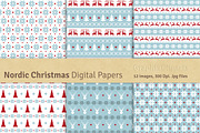 Nordic Christmas Digital Papers, a Texture Graphic by Chus Moreno Studio (Thumbnail 3 of 3)