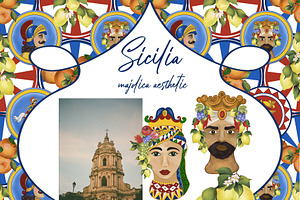 Sicilia. Majolica Aesthetic.