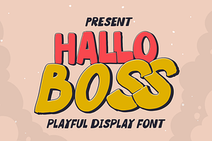 Hallo Boss Playful Display Font