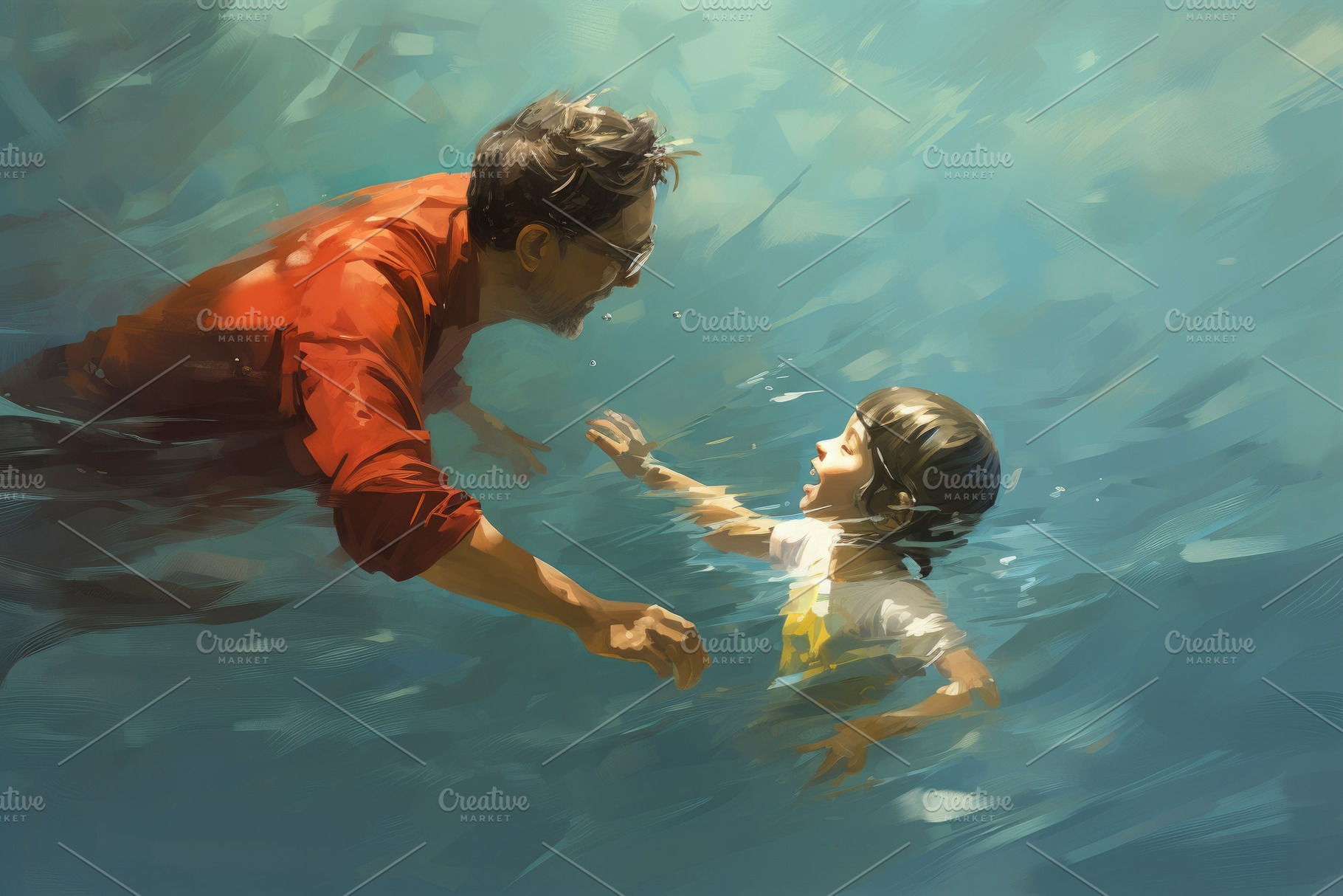 A man and a little girl happily play, a Photo by Iftikhar Alam