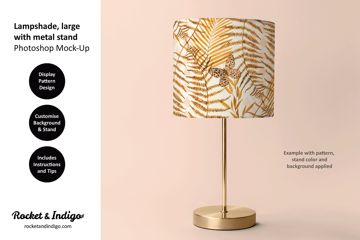 Lampshade (large) Photoshop Mock-Up, a Household Mockup by Rocket & Indigo (Photo 1 of 2)