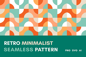8 Retro Minimalist Seamless Patterns
