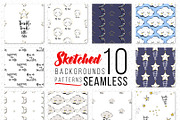 Goodnight Kid Elements & 70 Patterns, a Pattern Graphic by Sopelkin (Thumbnail 8 of 10)