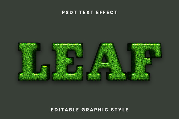 Glowing Grass 3D Text Effect preview 2