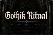 Gothik Ritual — Timeless attitude., a Blackletter Font by Wow Magic (Thumbnail 3 of 6)