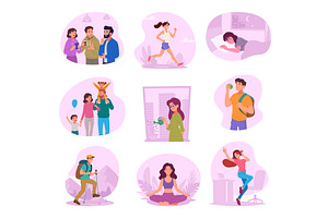 Lifestyle. Sleeping daily time, a Person Illustration by Onyx