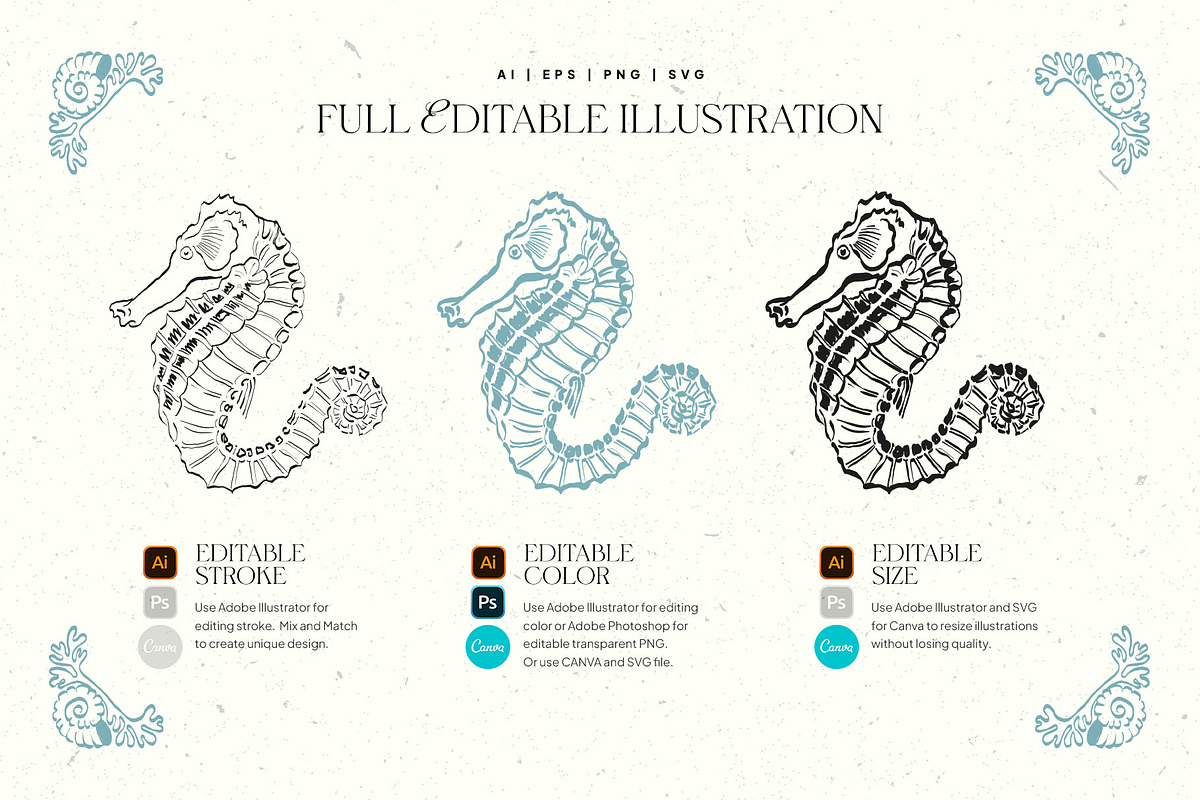 Aesthetics Ocean | Illustration Kit, an Object Illustration by KetteCreate (Photo 15 of 17)