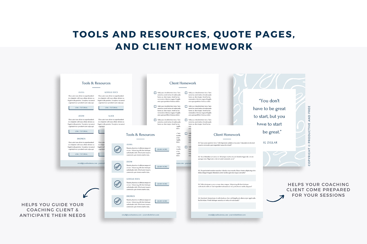 Coaching Client Template Bundle, a Magazine Template by ProductiveandFree (Photo 15 of 23)