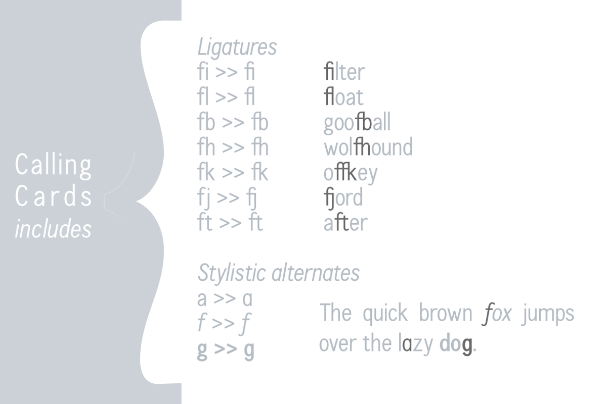 Calling Cards sans serif font, a Sans Serif Font by Ana's Fonts (Photo 4 of 7)
