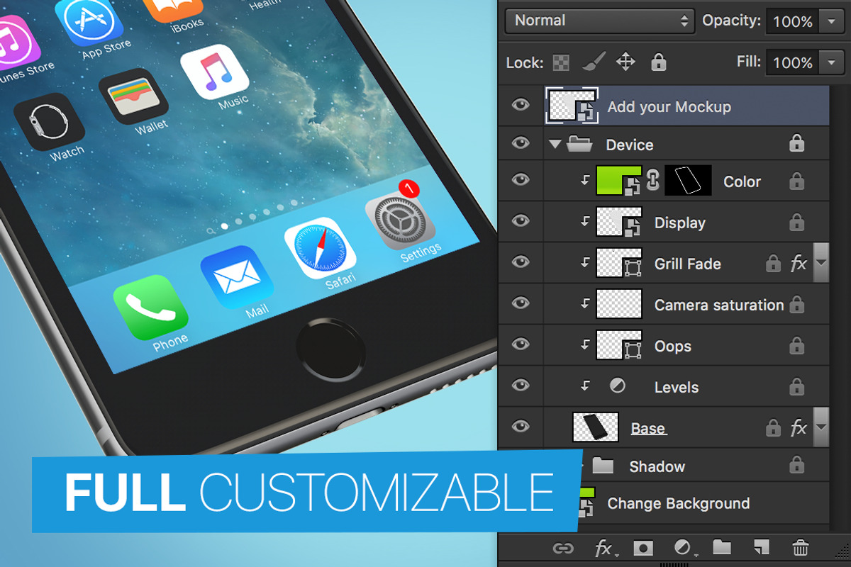 iPhone 6+ mockup, an iPhone Mockup by Shakuro (Photo 2 of 3)