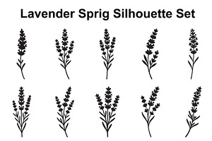 Lavender Stem Silhouette Collection