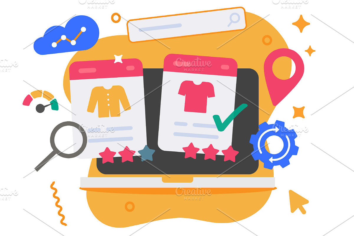 Online store shop website creating, a Technology Illustration by vladwel (Photo 1 of 4)