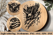 Patriotic Eagle Flag Graphics, a Seasonal Illustration by DENIDigitalArtSudio (Thumbnail 9 of 9)
