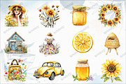 Summer Honey Garden Clipart, an Illustration by designcity5 (Thumbnail 3 of 5)
