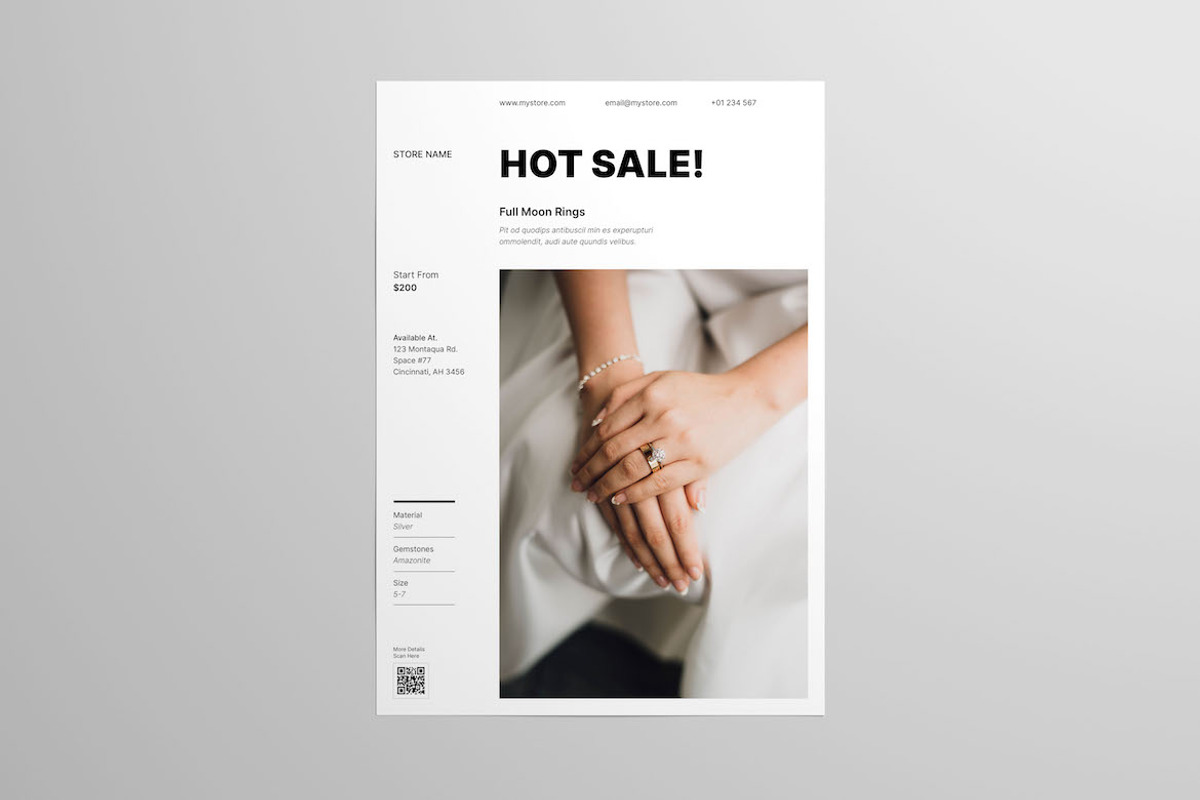 Jewelry Flyer Template, a Flyer Template by Meenom Templates (Photo 2 of 6)