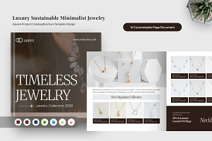 Luxury Minimalist Jewelry Catalog, a Brochure Template by twinstd