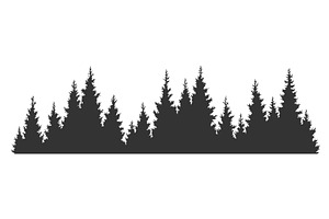 Fir trees silhouette, an Illustration by Things for designers