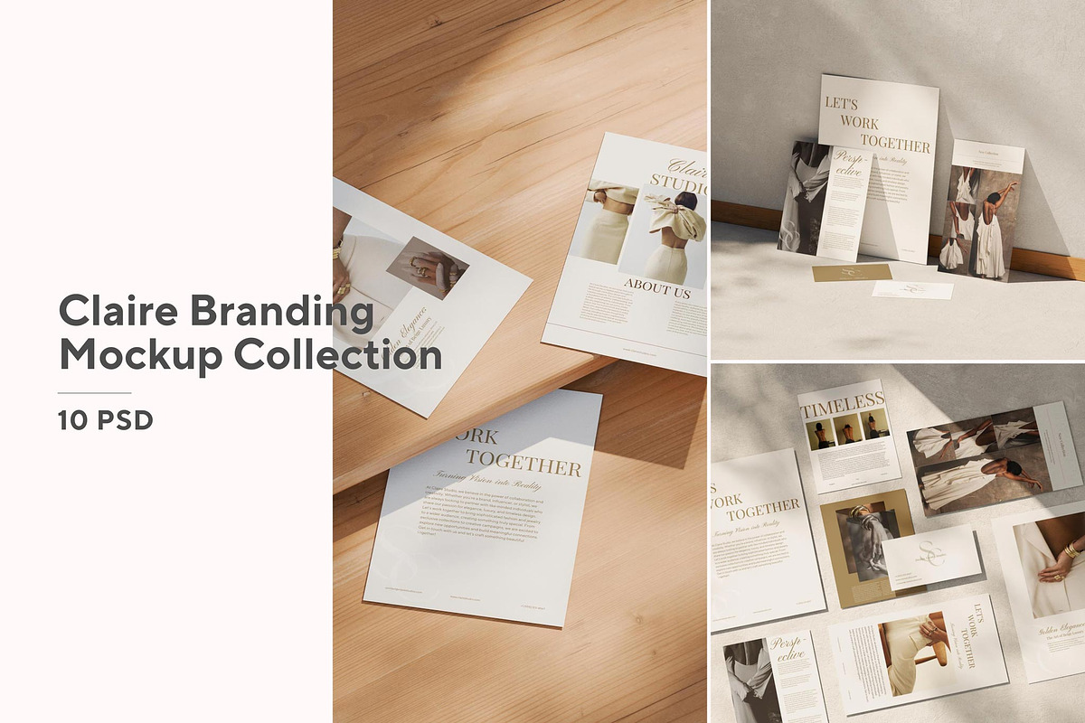 Claire Branding Mockup Collection, a Books & Magazine Mockup by Mockup Line (Photo 1 of 7)