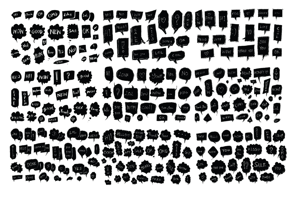 Speech Hand Drawn Doodle pack, an Illustration by TKDoodle (Photo 3 of 4)