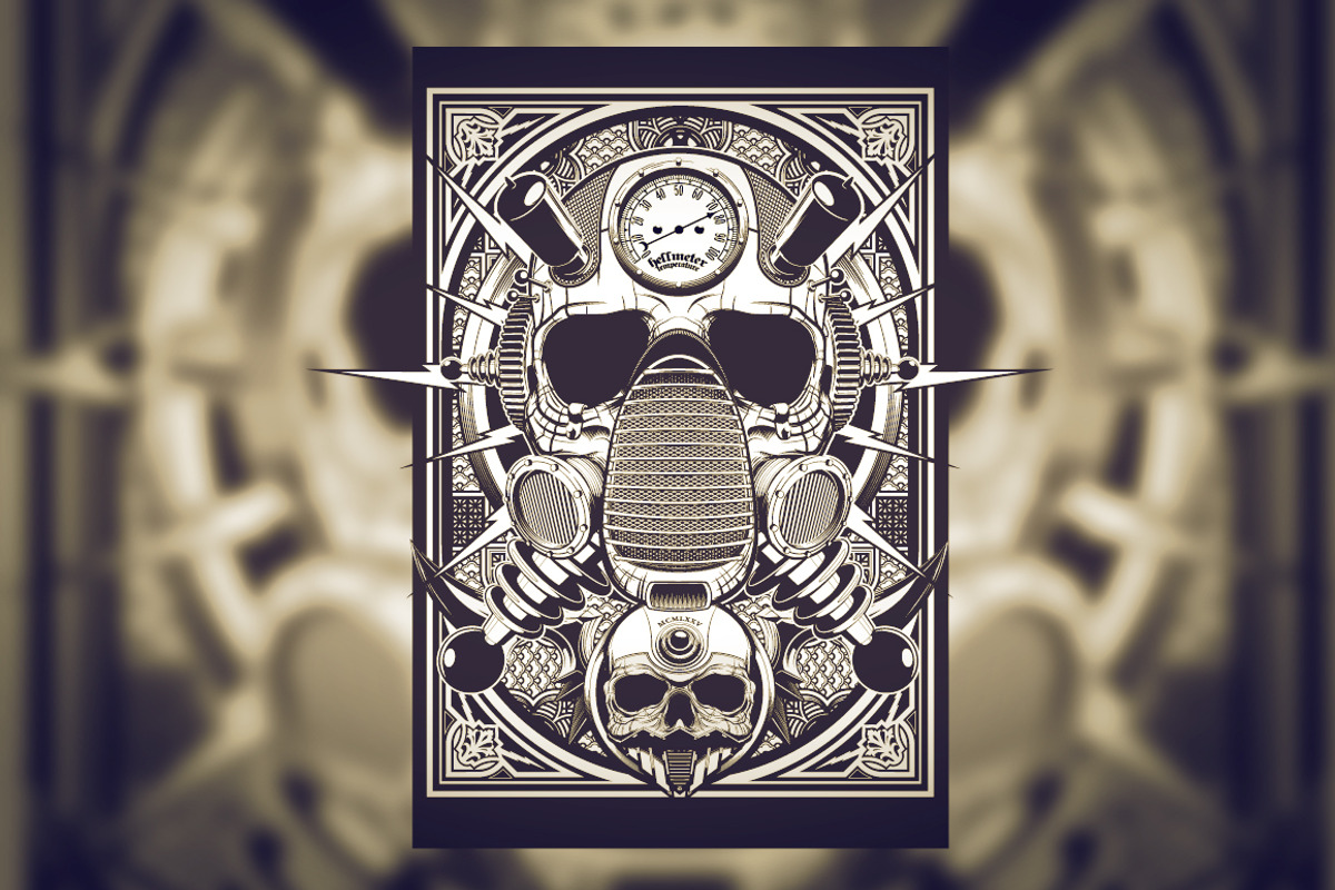 Detailed Vector Skull Illustration, an Illustration by Imagine Design (Photo 2 of 5)