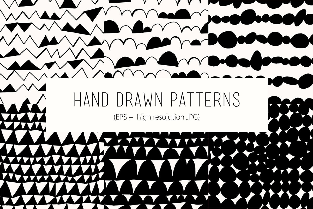 Bundle hand drawn patterns, a Pattern Graphic by Magnia (Photo 14 of 17)