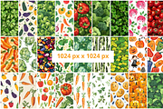 320 Vegetables Seamless Patterns, a Pattern Graphic by mkStudioLab (Thumbnail 2 of 9)