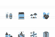 Autumn Harvest Blue & Black Icons, an Icon by IconBunny (Thumbnail 2 of 2)