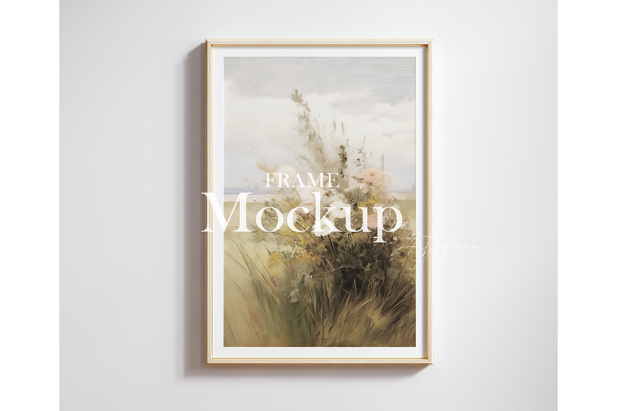 Wooden frame mockup close up, an Advertising Mockup by Artjafara (Photo 1 of 5)