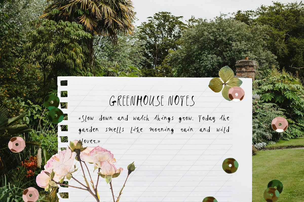 Ink & Clover. A Whimsical Font Duo, a Handwritten Font by PaperJamLab (Photo 4 of 18)
