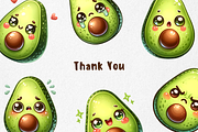 Cute Avocado Face Expressions, a Food Illustration by jvxvxnism (Thumbnail 11 of 11)