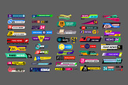 Set of TV news bars., an Outline Icon by Vector photo shop (Thumbnail 1 of 4)