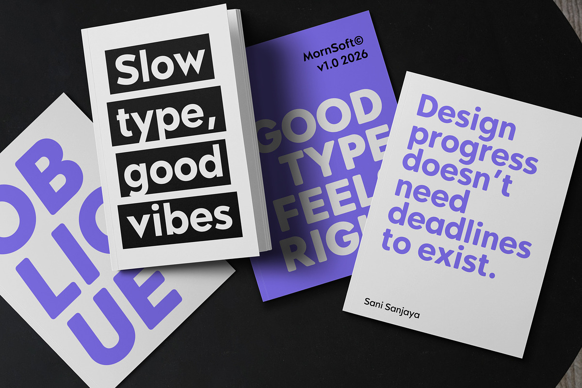 Morn Soft - Geometric Sans Serif, a Sans Serif Font by Wahyu & Sani Co. (Photo 9 of 10)