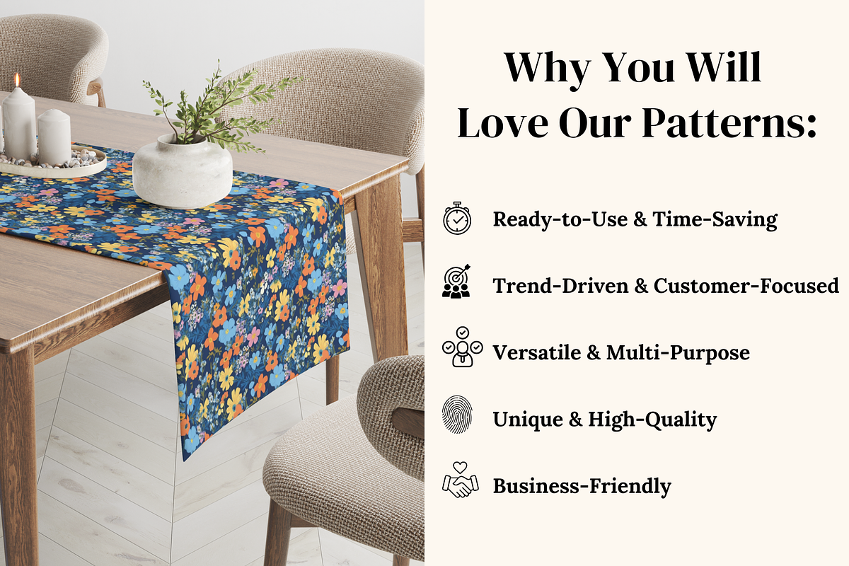 6 Whimsical Floral Seamless Patterns, a Pattern Graphic by Ninterints (Photo 4 of 14)