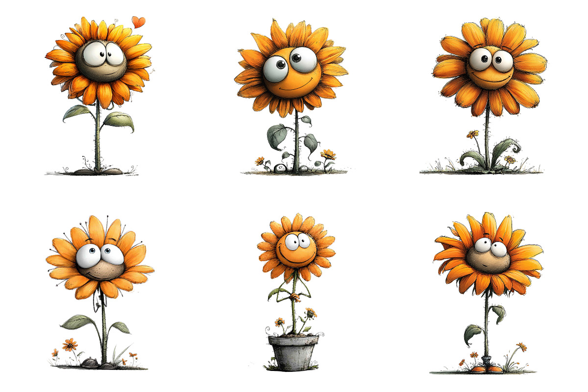 Sunflower Summer Clipart, an Illustration by SinaCreation (Photo 2 of 9)