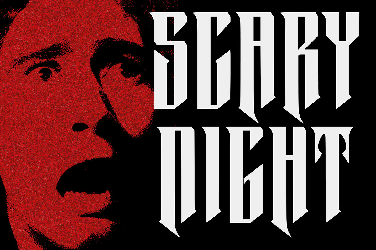 Laruz Lomer Blackletter Display Font, a Blackletter Font by Maulana Creative (Photo 6 of 7)
