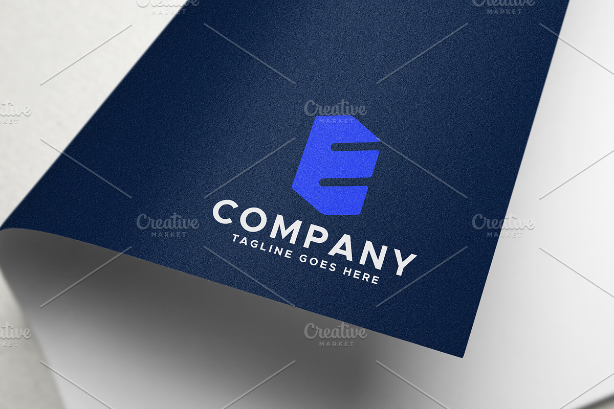 Letter E minimal logo design, a Branding & Logo Template by Amadul11 (Photo 3 of 4)