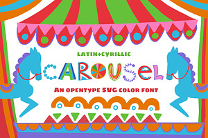 Carousel color font