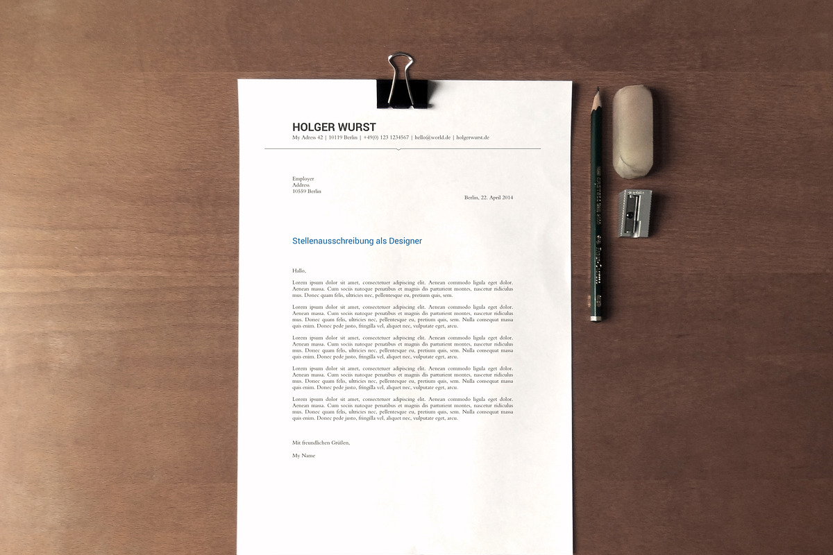CV, resume and cover letter template, a Resume Template by Designed in Berlin (Photo 2 of 3)